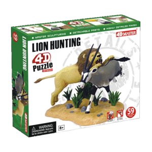 4D퍼즐 사냥하는 사자