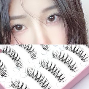 대용량 인조 속눈썹 투명라인 아이래쉬 10쌍 핸드메이드 인조속눈썹