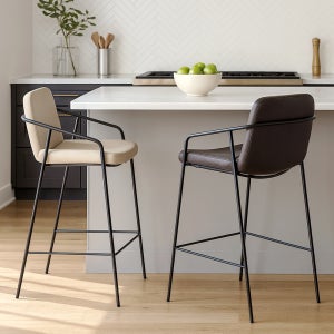 마틴 클래식 아일랜드 바텐 가죽 홈 바 의자