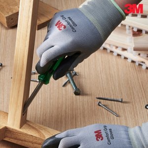 3M 컴포트 그립 에어 피트 NBR 폼코팅 장갑 (10켤레) 스마트폰터치가능