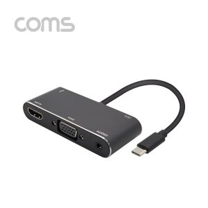 Coms USB 3.1 Type C 컨버터 HDMI VGA USB C 충전 [FW699]