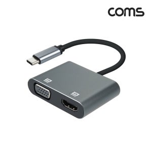 Coms USB 3.1C 컨버터 2 in 1 유선 미러링 변환 아답터 케이블 [FW585]