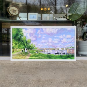 아르장퇴유의 연못 - 클로드 모네 대형 유화그림 인테리어액자 풍경화 명화