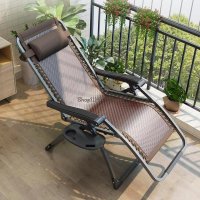 라운지의자 Rattan Folding Recliner Lunch Break Chair Wi다용도er Home Nap Balco다목적 Leis멀티e Summer Sunbed Bed