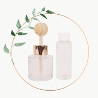 차량용 골드라인 디퓨저 120ml+우드스틱1개+본품+고정패드+포장박스 방향제 블랙체리