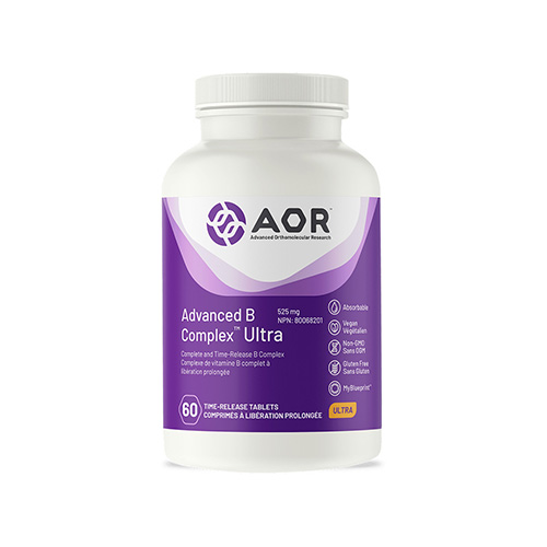 캐나다 <b>에이오알</b> 어드벤스드 B 컴플렉스 울트라 60정 활성형 <b>비타민</b> B군 AOR advanced b complex ultra