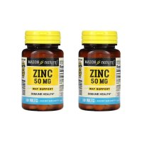 [해외직구] 메이슨네츄럴 징크 아연 50mg 100정 2팩 Mason Natural Zinc 50 mg 100 Tablets