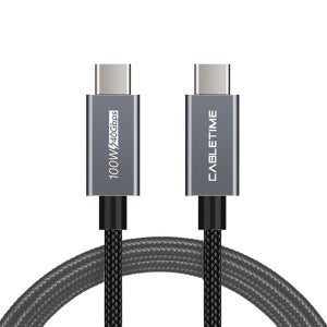 썬더볼트3 PD 100W USB C to C타입 2M 고속충전케이블 노트북 모니터 허브 독