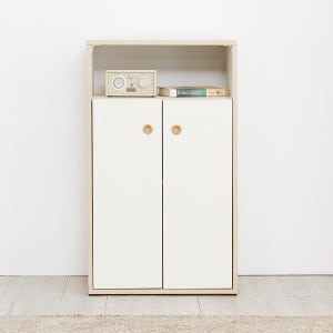 홈스빌 앨리스 양문형 수납장 600 도어형 아이보리