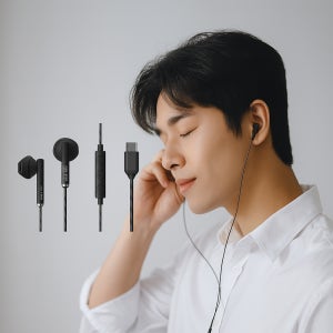 아이리버 이어폰 C타입 유선 이어폰 갤럭시S24 갤럭시S25 울트라 아이폰16 호환 게이밍