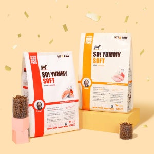 비타파우 쏘야미 소프트사료 1.2kg/ 반습식 강아지사료 노견 기호성