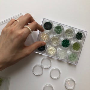 디라이트 천연 초록 원석 진주 쥬얼리 비즈공예 온라인 취미 패키지/목걸이, 팔찌, 반지