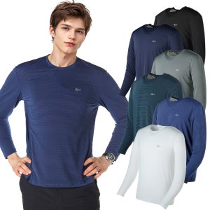 MOLEX 모렉스 1+1 여름 남성 라운드 쿨 아이스 긴팔 티셔츠 스판 작업복 등산티 187