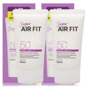 어퓨 슈퍼에어핏 마일드 선크림 노세범 이엑스 50ml + 50ml