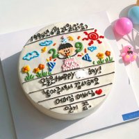 그림 일기 레터링 케이크 택배 배송 여자친구 남자친구 친구 생파 생일 기념일 축하 케익