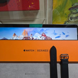 애플워치 에르메스 누아 싱글투어 가죽 스트랩 44,45,46,49mm