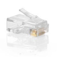 NEXT-RJ45 CAT5E RJ45 잭 8P8C 3팁 커넥터 100개