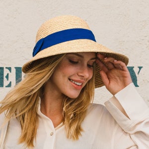 [화이트샌즈] 천연 라피아 클로슈햇 브리아나 (4 colors)