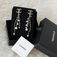 샤넬 드롭 진주 체인 귀걸이 chanel long pearl chain earrings