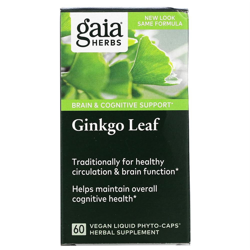 Gaia Herbs Ginkgo Leaf <b>징코 리프</b> 가이아허브 60캡슐