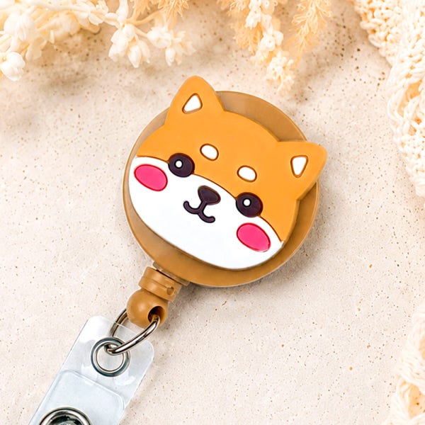 강력 집게 간호사 테이프걸이 캐릭터 릴홀더 사원증 목걸이줄 집게 시바견