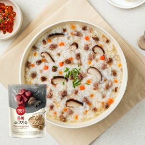 햇반 듬뿍 소고기죽 420G, 4개