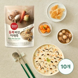 햇반 듬뿍 버섯야채죽 420G, 10개