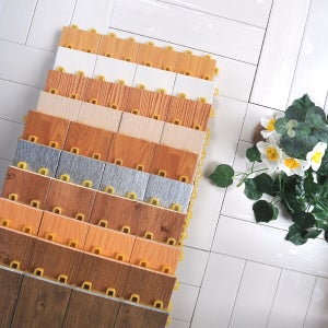 수지씨앤엘 하모니 데크 우드타일 조립매트 18P or 16P+마감재8P (틈없는) 거실 테라스 베란다 세탁실 카페 바닥재