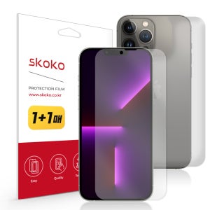 스코코 아이폰13 프로 맥스 액정 필름 1매 + 후면 외부보호필름 1매