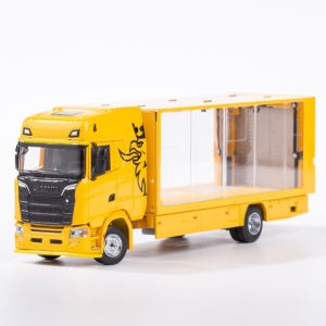 1:64 GCD Scania S730 투명 플라잉 윙 운송 트레일러 엘로우