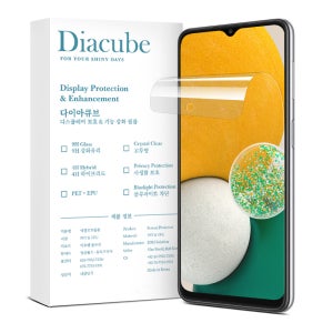 [당일발송] 다이아큐브 갤럭시용 슬림강화 9H 고경도 듀얼유리코팅 저지문 액정보호필름 갤럭시 와이드6(A13 5G), 2매입