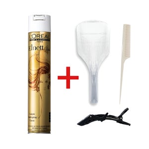 로레알 에르네뜨 헤어 스프레이 500ml + 페이스실드 + 꼬리빗 + 티라노집게