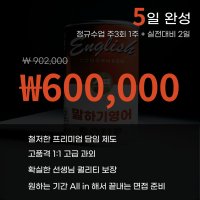 스프 영어 면접/오픽 5일 완성반. 1:1 프리미엄 과외