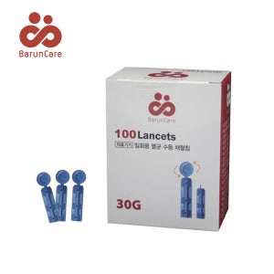 바른케어 일회용 멸균 수동 채혈침 30G 1박스 100개입