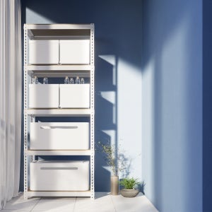 폴던스랙 철제선반 조립식앵글 선반 창고 베란다 렉 팬트리 선반장 60x50x210 5단