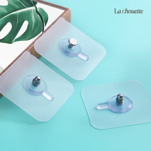 라슈에뜨 접착식 벽에 붙이는 못 후크 무타공 소품 걸이 초강력 접착 원형 1P