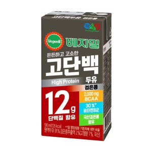 정식품 베지밀 고단백 두유 검은콩 190ml 96팩