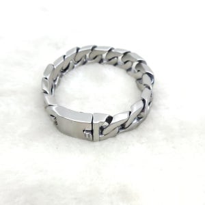 와이드 와일드 써지컬 체인 남자 팔찌