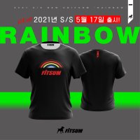 민턴복 핏섬 RAINBOW T 배드민턴 공용 반팔 티 민턴로그