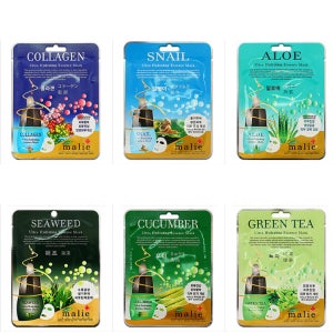 마스크팩16종 40매 알로에 오이 녹차 콜라겐 달팽이 해초 감자 줄기세포 홍삼 석류외