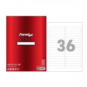 폼텍 화일인덱스용 라벨 LS-3621 A4 100매 36칸 95X14mm 레이저잉크젯겸용