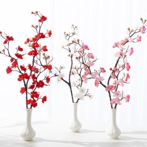 대형 매화 조화 화병 슬랜더 set 60cm 3컬러 인테리어 꽃 가지 테이블 장식 소품