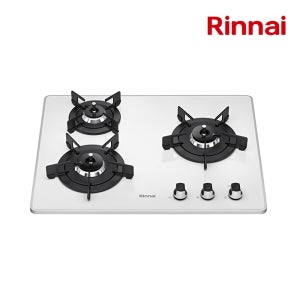 린나이 3구 빌트인 가스레인지 매립형 가스쿡탑 화이트 건전지 교체형 RBR-P3511WD