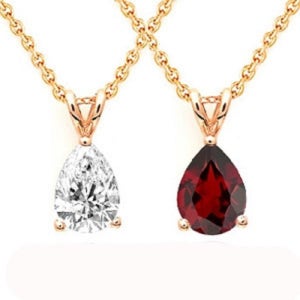 14k 18k 탄생석목걸이 원석목걸이 2캐럿 물방울