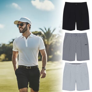 휠라 남성 골프반바지 필라 골프복 바지 하의 여름 빅사이즈 의류 허리밴딩
