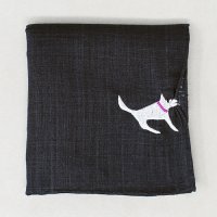 [CLASSICS the Small Luxury](일본) HIKKOMI dog 여성 손수건 블랙