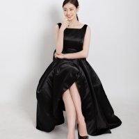 오드리 백오픈 유색 블랙 드레스 셀프웨딩 촬영드레스 (대여/구매)