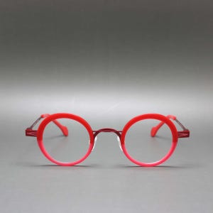 안네발렌틴 데생5 DESSIN 5 21C08 레드 동그란 여자 패션 안경테