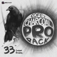 프로크리에이트 리얼 목탄 브러시 팩 COFE’s Charcoal Pro Pack for Procreate