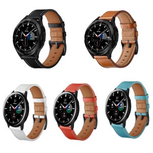 삼성 갤럭시워치4 워치4 클래식 40 44 42 46MM 고급 가죽 시계줄 스트랩 밴드 SM- R860/R870/R880/R890